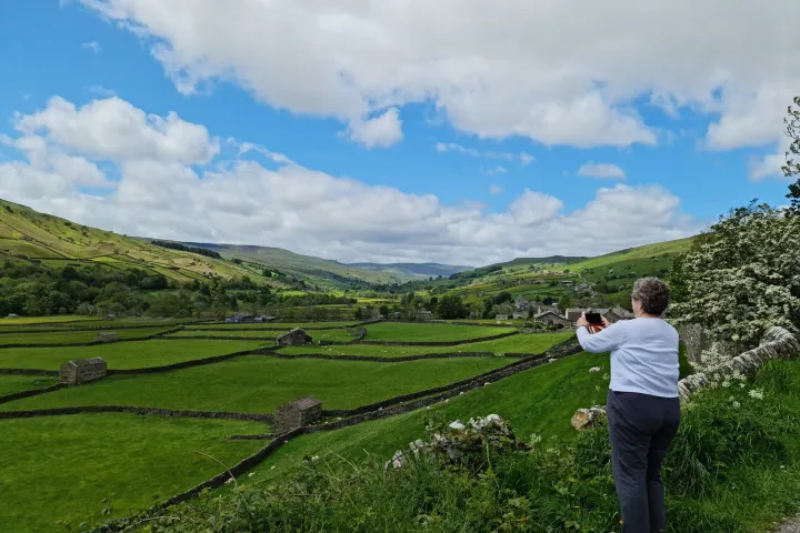 a person photographing the Yorkshire Dales