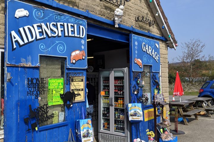 a group of people standing in front of a building