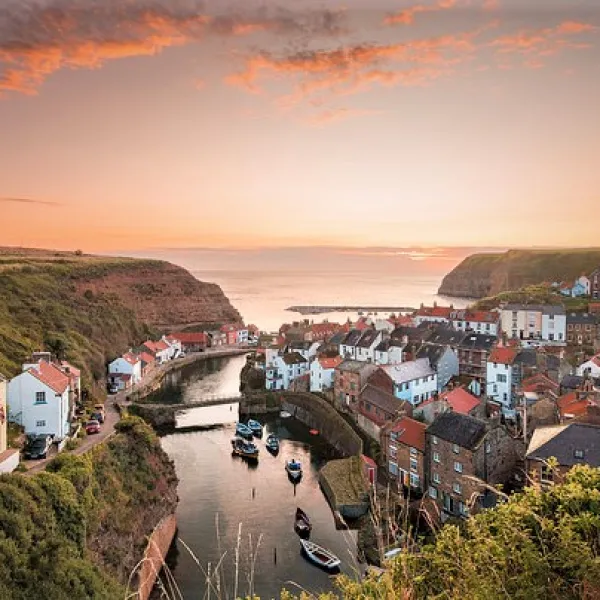 Staithes at sunset