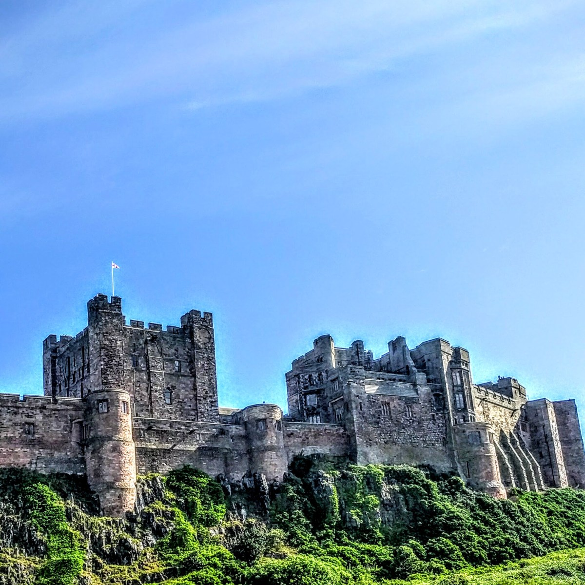 a castle on top of a rock