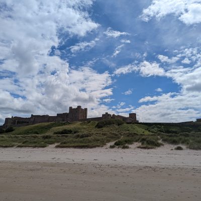 a castle on a beach